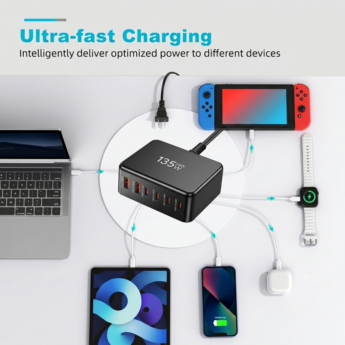Omexa™ PowerDock - 135W GaN Fast Charging Station