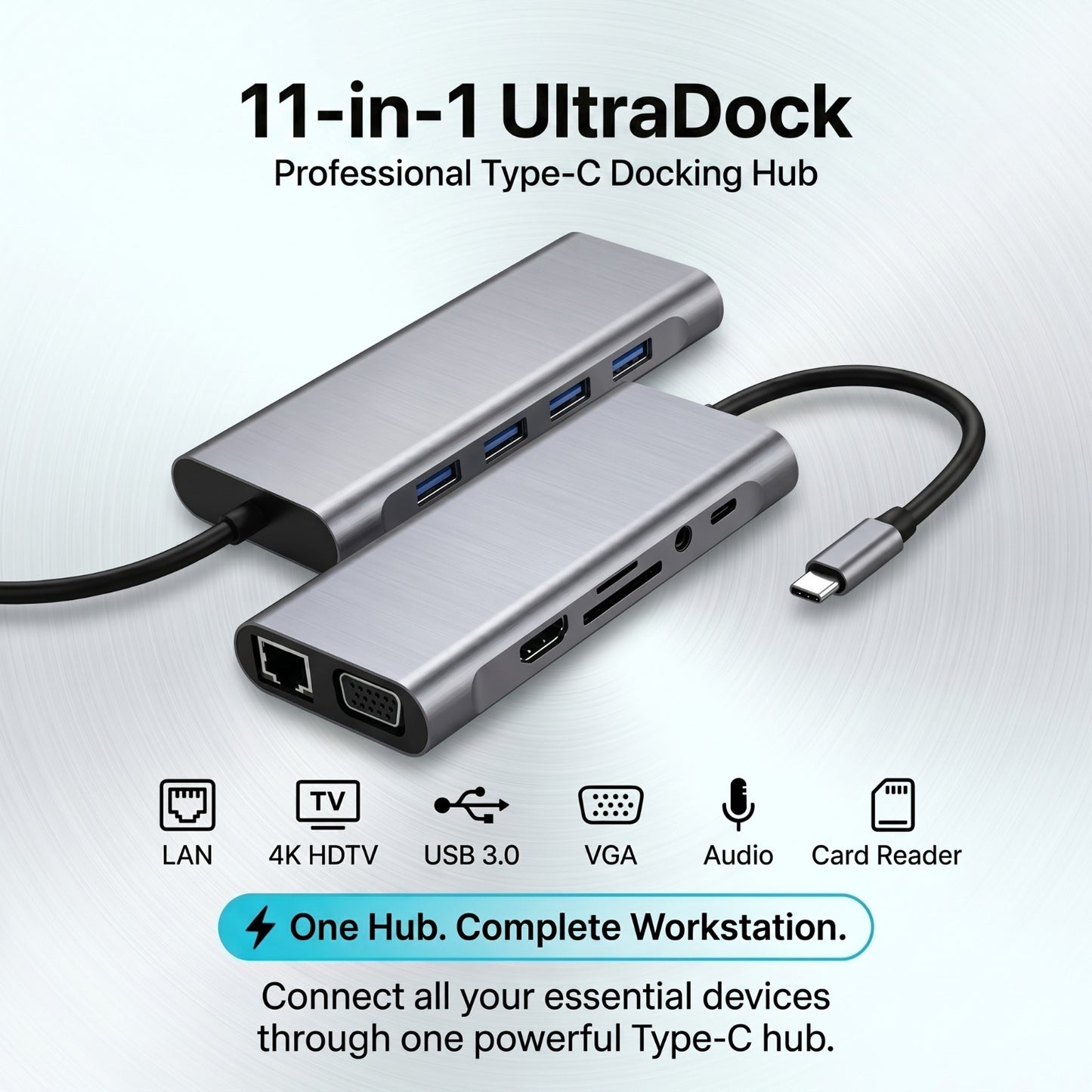 Omexa™ 11-in-1 UltraDock - Type-C Docking Hub