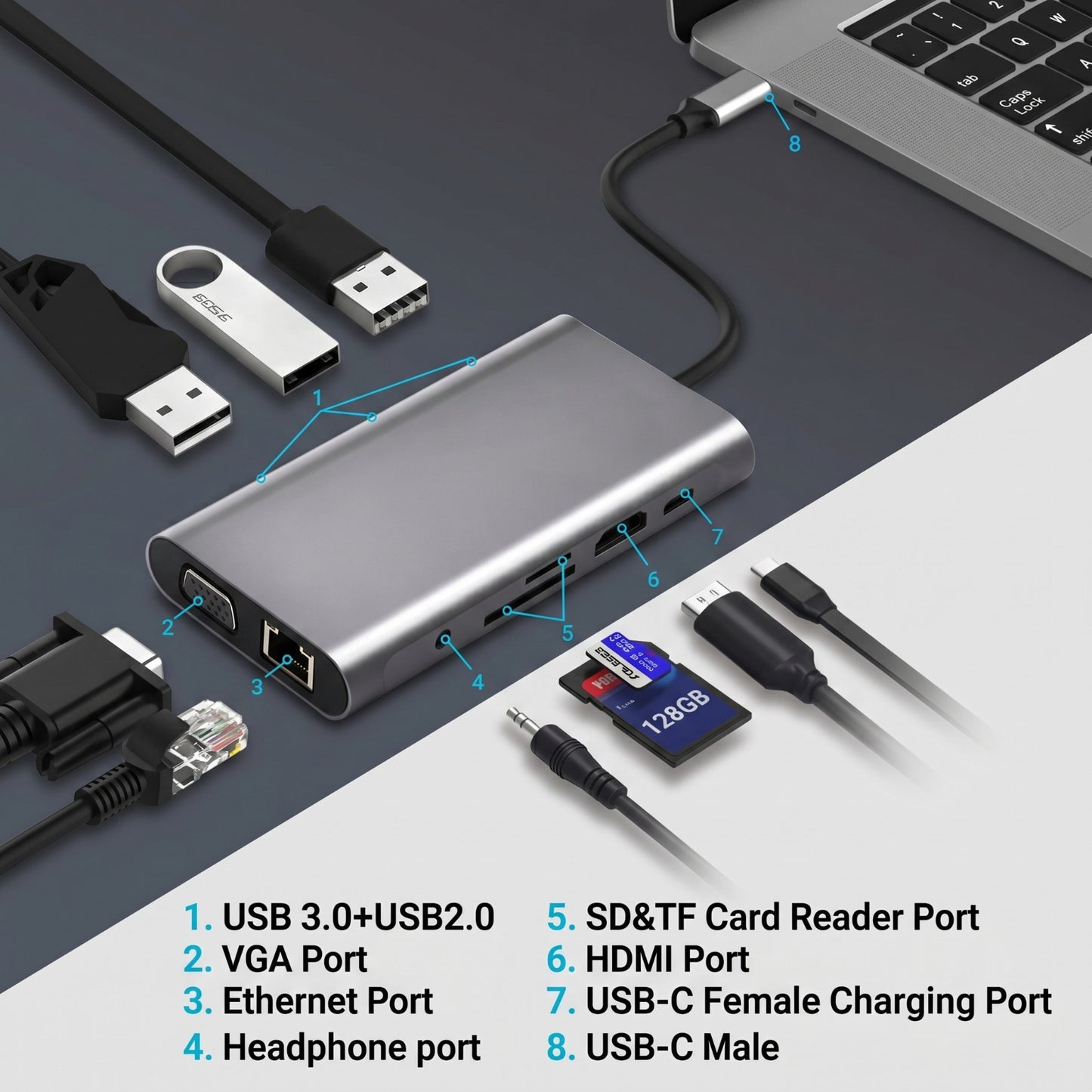 Omexa™ 11-in-1 UltraDock - Type-C Docking Hub