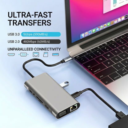 Omexa™ 11-in-1 UltraDock - Type-C Docking Hub