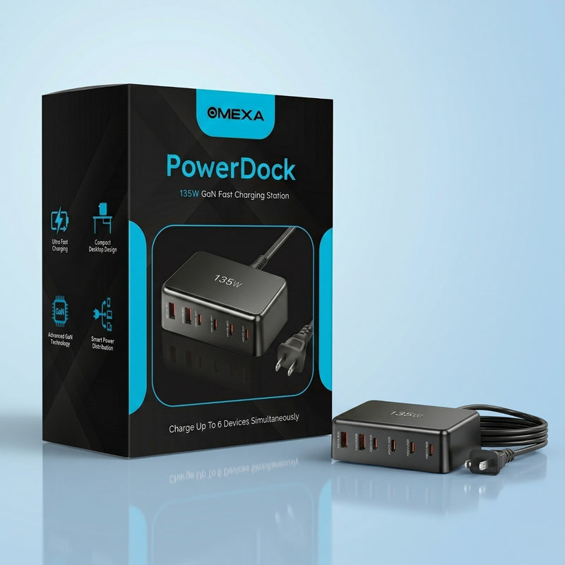 Omexa™ PowerDock - 135W GaN Fast Charging Station