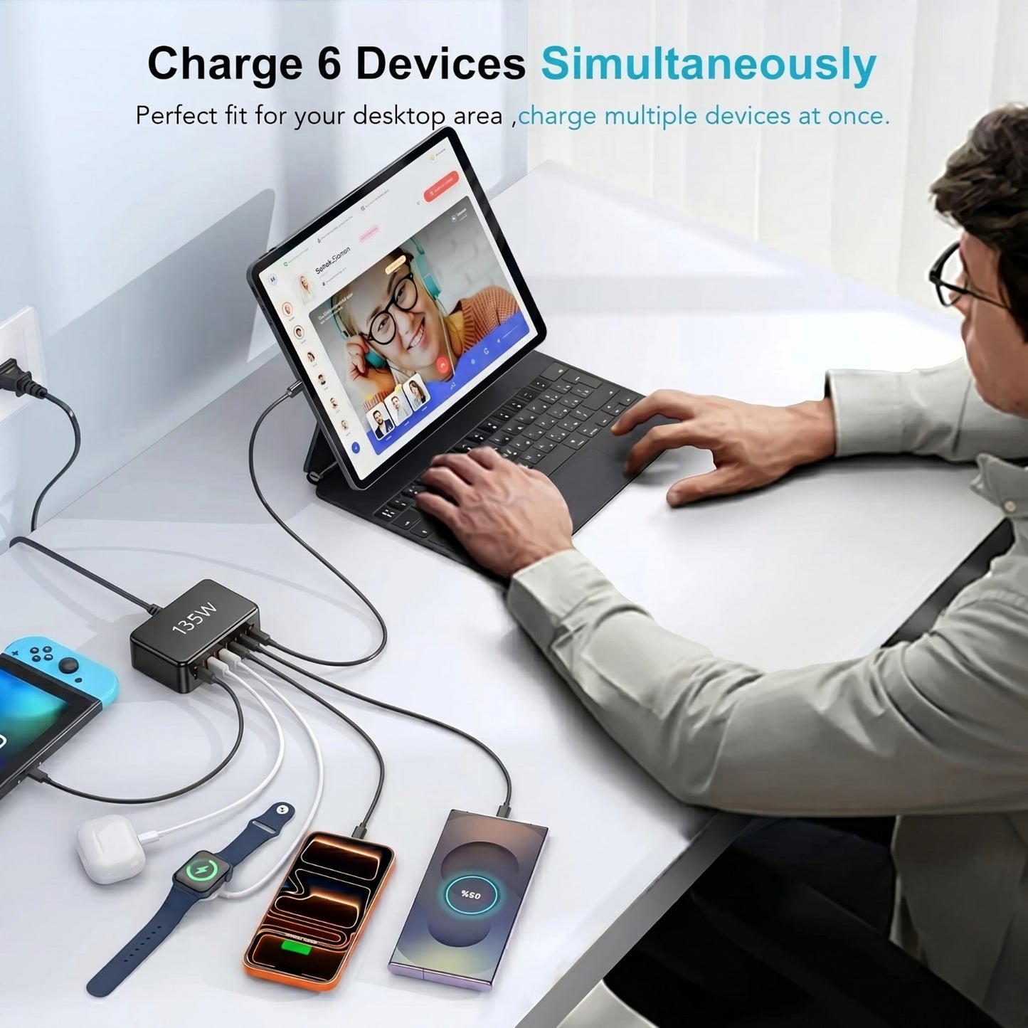 Omexa™ PowerDock - 135W GaN Fast Charging Station