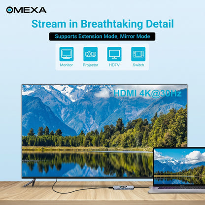 Omexa™ Flexstand + 6 in 1 Connect Hub
