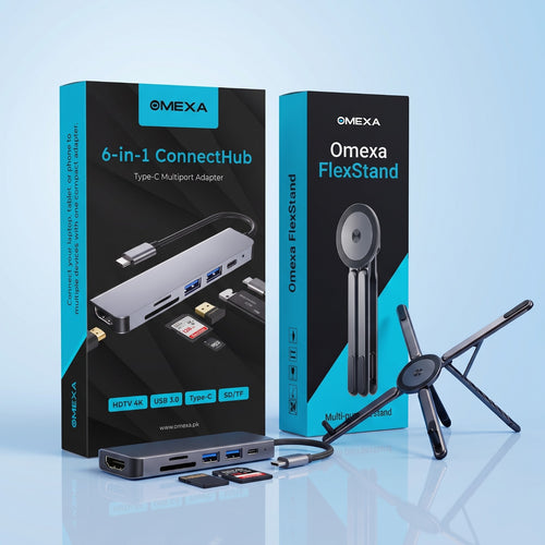 Omexa™ Flexstand + 6 in 1 Connect Hub