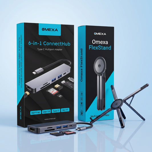 Omexa™ Flexstand + 6 in 1 Connect Hub