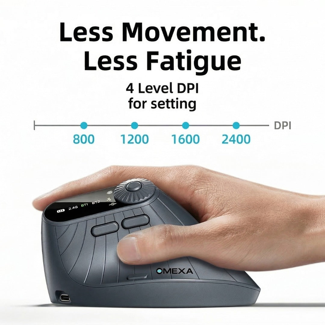 Omexa™ FlowGrip 2.0 - Vertical Erogonomic Mouse