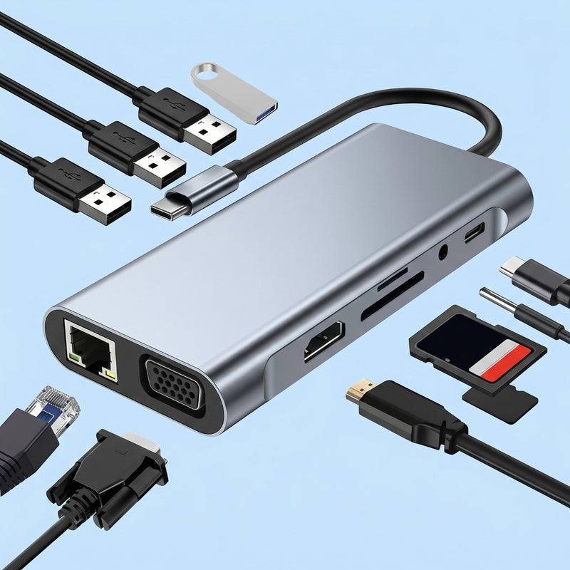 Omexa™ 11-in-1 UltraDock - Type-C Docking Hub